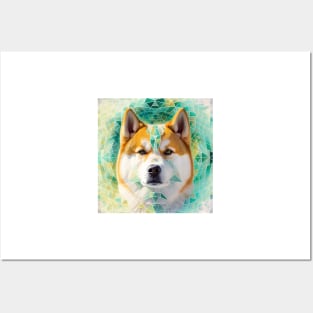 A Fractal Design of An Akita Inu Posters and Art